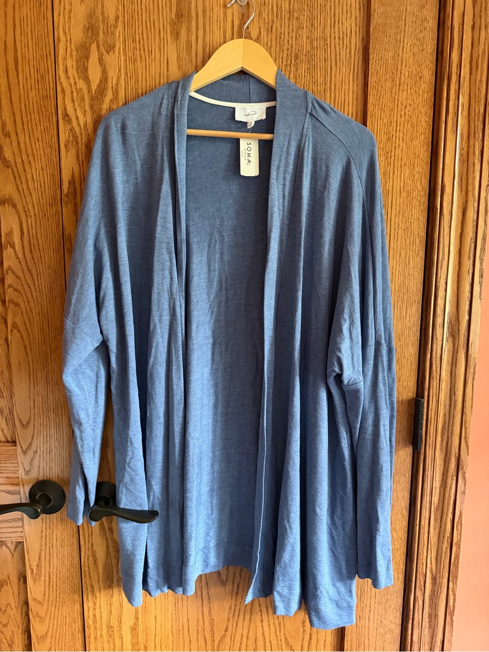NWT, Soma Blue Open-Front Women's Cardigan, Size XXL